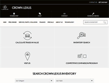 Tablet Screenshot of crownlexus.com